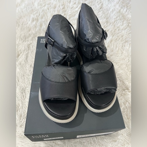 Eileen Fisher Ario Wedge Sandal - Size 8.5 - NIB - black - Picture 3 of 8